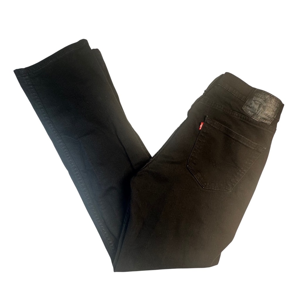 Levis 514 Straight Fit Mens Jeans Black Denim 34x32 00514-0730
